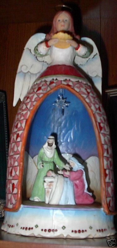 JIM SHORE GLORY TO THE NEWBORN KING ANGEL DIORAMA NEW  