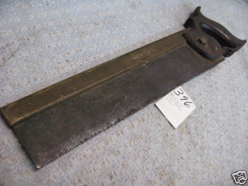 ANTIQUE BACK SAW, ORNATE MARSHALL CHEETHAM (REF#396)  