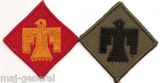 45th INFANTRY DIVISION PATCH SET (1 fc/1 subd) mer  