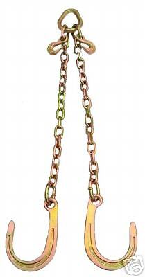 CHAIN, V BRIDLE W 8J HOOKS, TOW DOLLY, FREE FREIGHT  