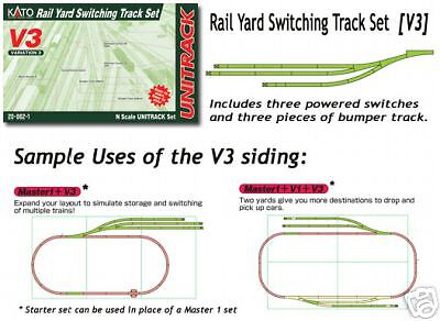 Kato 208621, N, Unitrack V3 Rail Yard Switch Track Set  