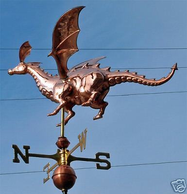 Dragon Weather Vane Polished Copper Weathervane Full SZ  