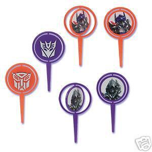 Transformers CupCake Pics Cake Decoration Supplies Topper Party 