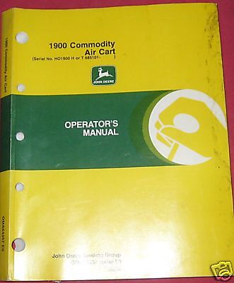 John Deere 1900 Commodity Air Cart Operators Manual  