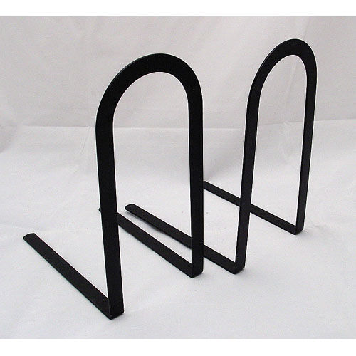 New Contemporary Mat Black Arched Simple Metal Bookends Book Ends Pair 7 5"