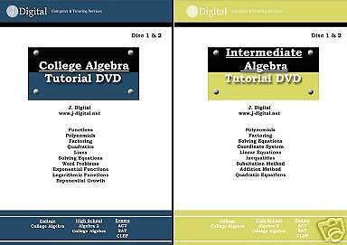 College Algebra CLEP Tutorial DVD  