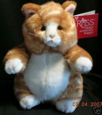 Russ Berrie Plush Cat Tabby Prudence Kitten Orange  