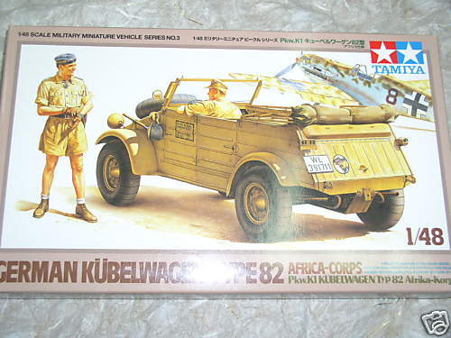 Tamiya 1/48 German Kubelwagen Type 82 Africa Corps kit  