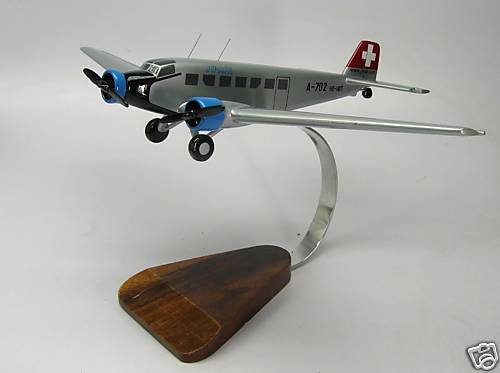 Ju 52 Swiss Air Junkers 52 Airplane Desk Wood Model Big  