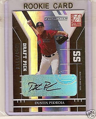 DUSTIN PEDROIA 2004 Donruss Elite RC Auto 261/1114 HOT  