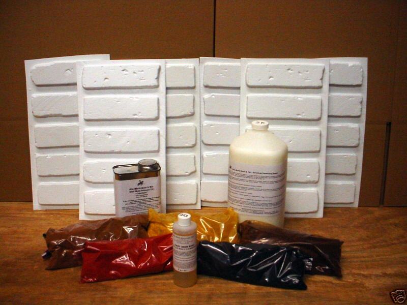 MAKE 1000s ANTIQUE BRICK VENEER SUPPLY KIT & 30 MOLDS  