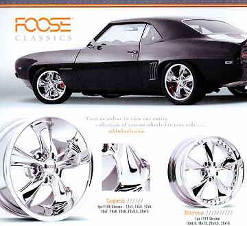 18 inch Nitrous Classic Hot Rod Chrome Rims Wheels Tires
