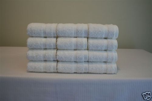 12 SQUARE Wash Cloths in White Made in the USA  