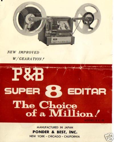 S8 D Super 8 Movie Editor Instruction Manual  