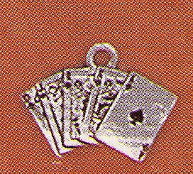 PENDANT  DEAD MANS HAND  POKER HAND NECKLACE INCLUDED  