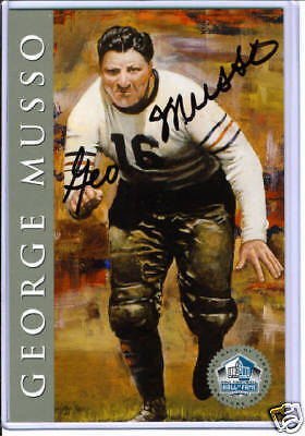 George Musso Chicago Bears Signed HOF Signature Series  