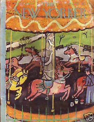 1956 New Yorker April 21   Painting Carousel Horses  